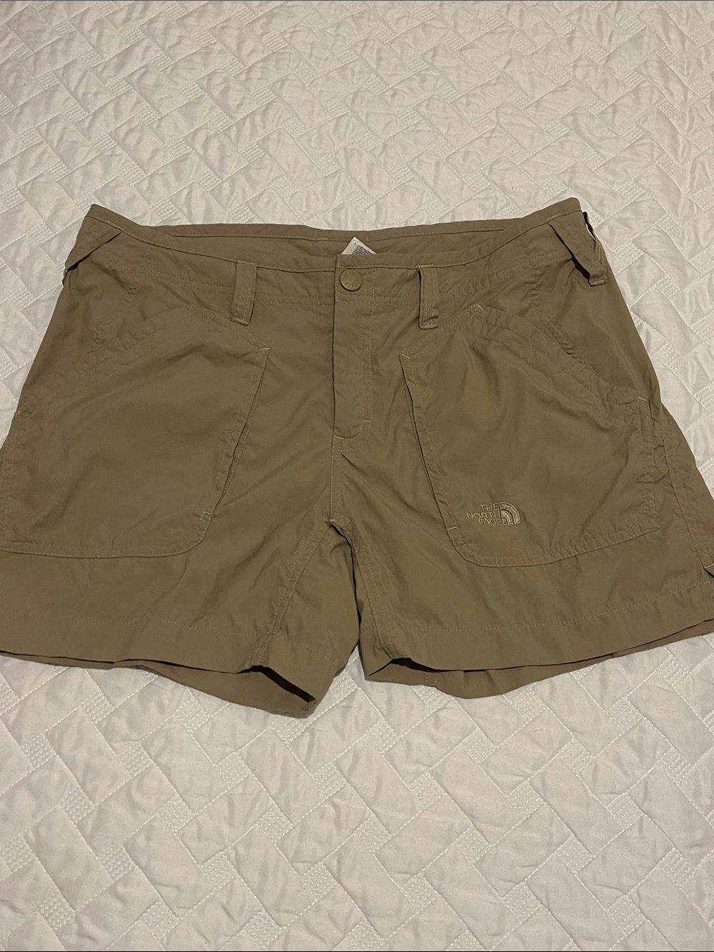 The North Face Women's Olive/Tan Lightweight Hiking Shorts